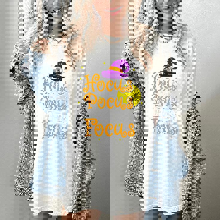 Hocus Pocus Everybody Focus Halloween Teacher Men Women Kids Women&#x27;s Comfort Colors T-Shirt