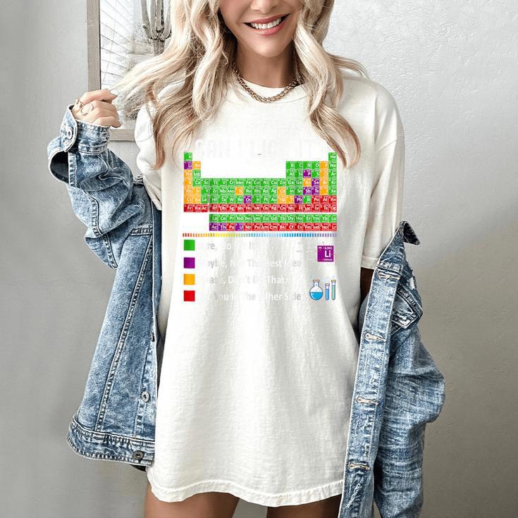 Can I Lick It Periodic Table Chart Science Teacher Cool Meme Women's Comfort Colors T-Shirt