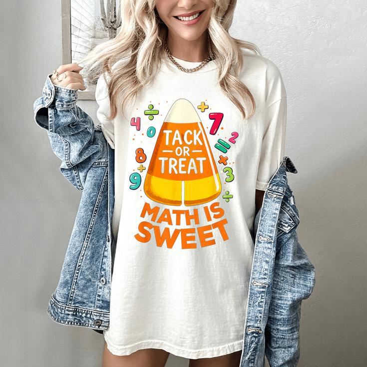 Math Teacher Halloween Costume Trick Or Treat Math Sweet Women's Comfort Colors T-Shirt