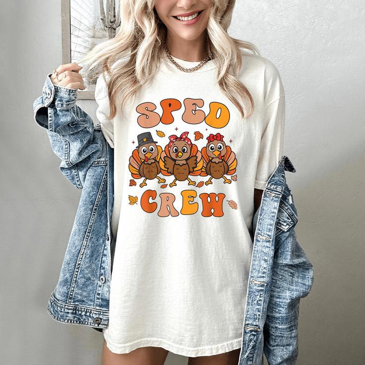 Sped Teacher Crew Thanksgiving Special Education Teacher Women's Comfort Colors T-Shirt