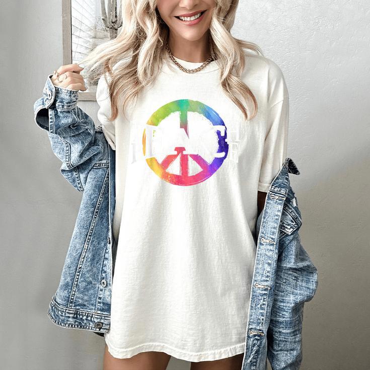 Teach Peace For Teachers And Educators Counselor Women's Comfort Colors T-Shirt