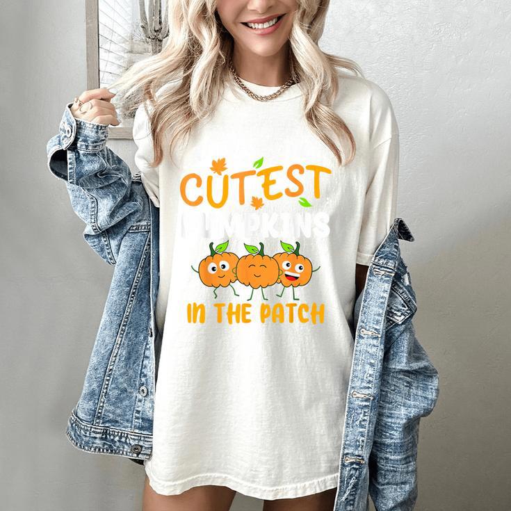 Teacher Halloween Pre-K Teacher Kindergarten Cutest Pumpkins Men Women Kids Women's Comfort Colors T-Shirt