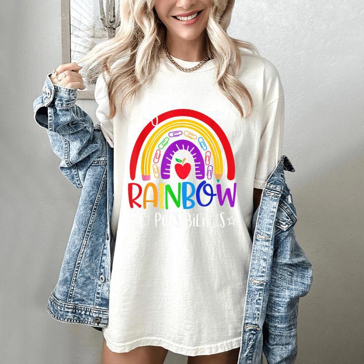 Teacher You Are a Rainbow Of Possibilities Funny Women's Comfort Colors T-Shirt