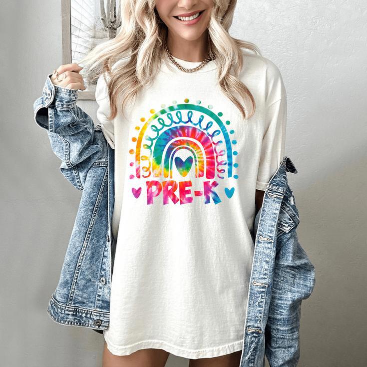 Tie Dye Prek Teacher Rainbow Preschool Back To School Girl Women's Comfort Colors T-Shirt