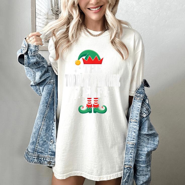 The Toddler Teacher Elf Christmas Matching Family Women's Comfort Colors T-Shirt