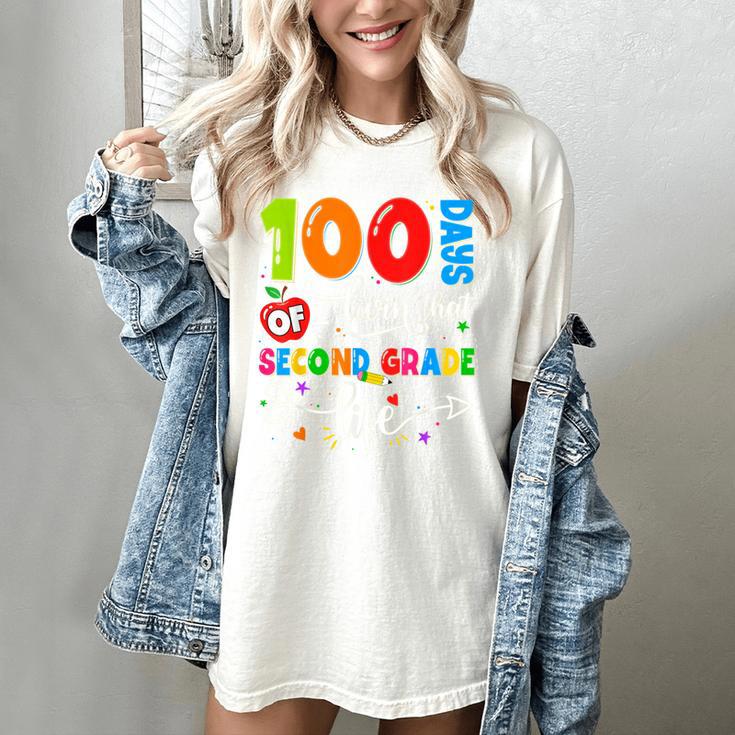 100 Days Of Living That 2nd Grade Life Boy Girl Teacher Women's Comfort Colors T-Shirt 100 Days Of Living That 2nd Grade Life Boy Girl Teacher Women's Comfort Colors T-Shirt