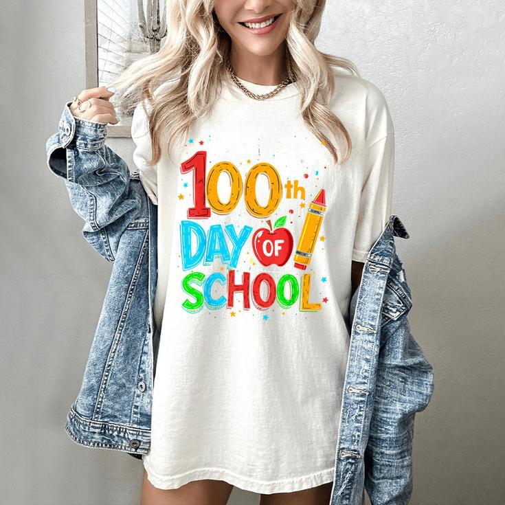 100th Day Of School Teachers Kids Happy 100 Days Women's Comfort Colors T-Shirt 100th Day Of School Teachers Kids Happy 100 Days Women's Comfort Colors T-Shirt