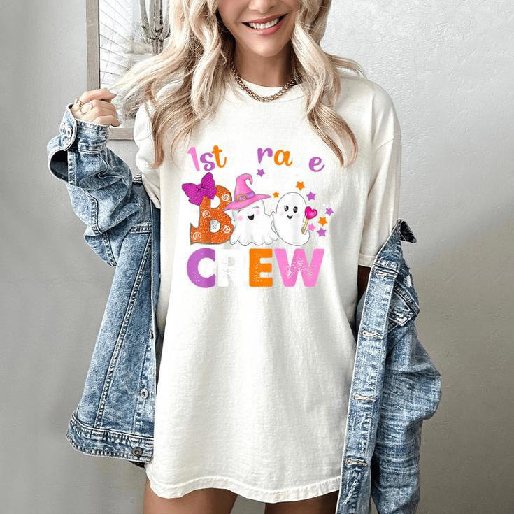1st Grade Boo Crew First Grade Halloween Costume Teacher Kid Women's Comfort Colors T-Shirt 1st Grade Boo Crew First Grade Halloween Costume Teacher Kid Women's Comfort Colors T-Shirt