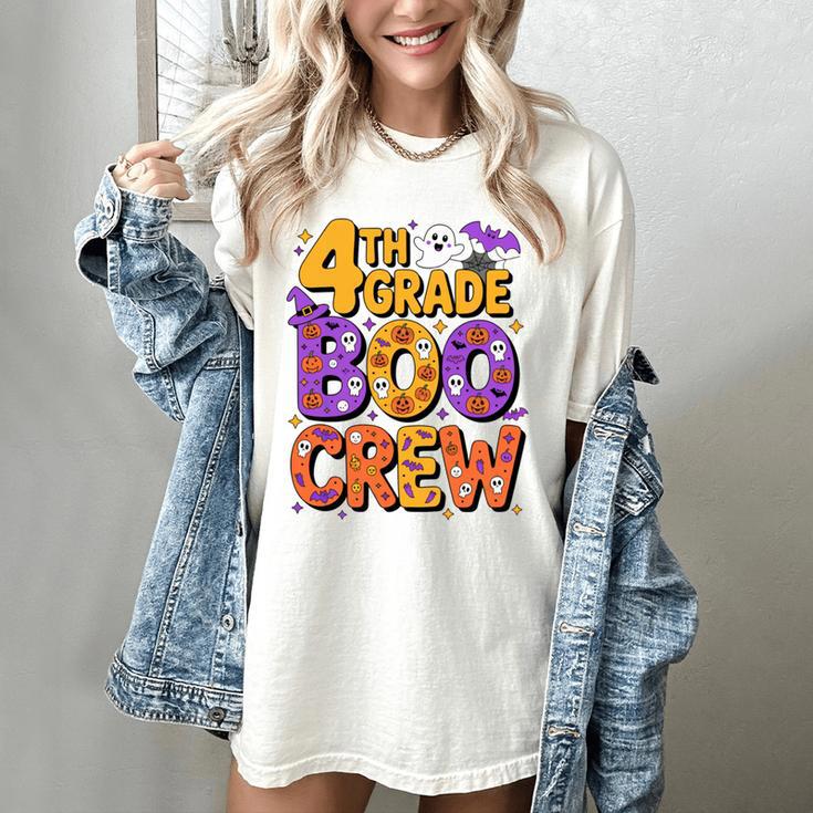 4th Grade Boo Crew Ghost Halloween Teacher Costume Women's Comfort Colors T-Shirt