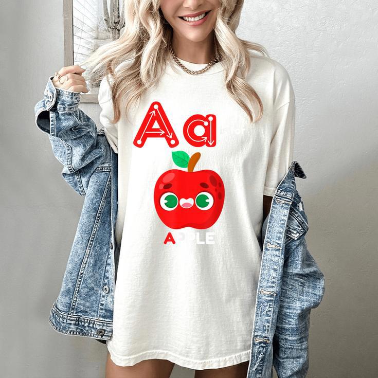 A Is For Apple Pre-K Kindergarten Teacher Student Women's Comfort Colors T-Shirt