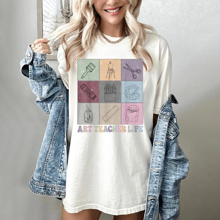 Art Teacher Life Retro Groovy Teaching Future Artists Women's Comfort Colors T-Shirt Art Teacher Life Retro Groovy Teaching Future Artists Women's Comfort Colors T-Shirt