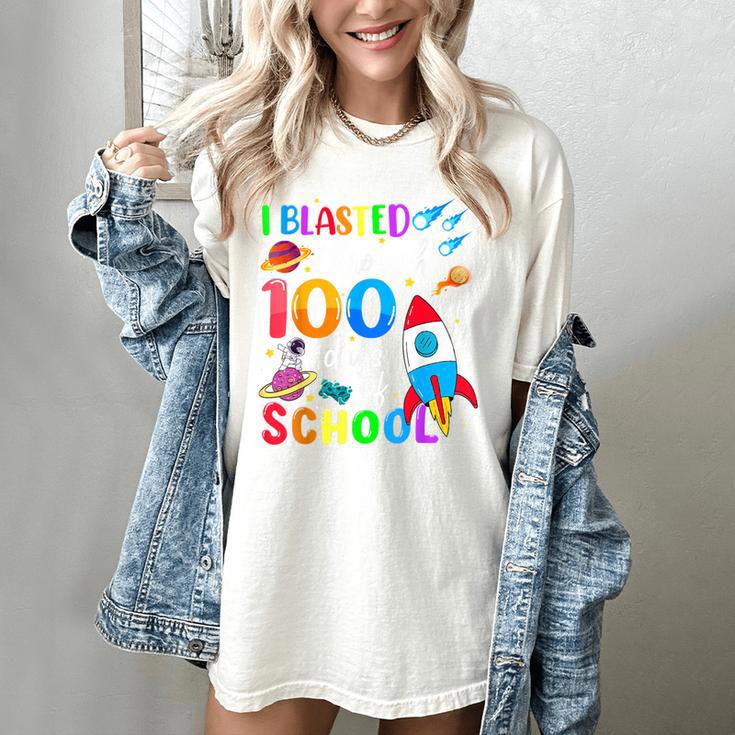I Blasted Through 100 Days Of School 100th Day Teacher Kids Women's Comfort Colors T-Shirt