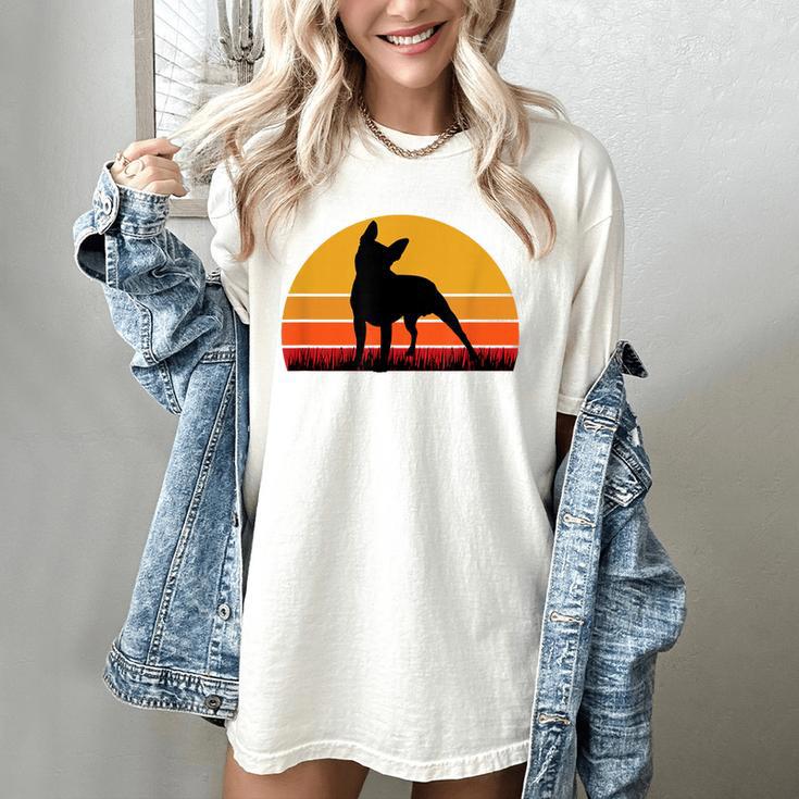 Boston Terrier Bostie Sunset Retro Dog Pet Mom Dad Women's Comfort Colors T-Shirt