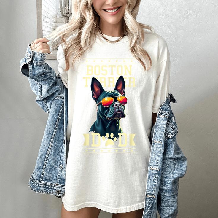 Boston Terrier Dad Boston Bull Bostie Dog Women's Comfort Colors T-Shirt