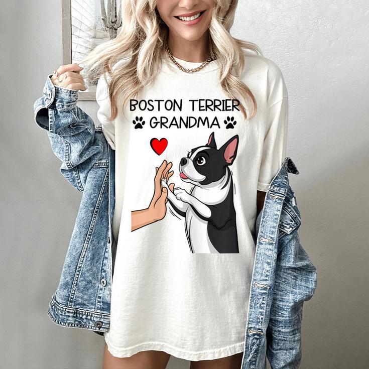 Boston Terrier Grandma Mother's Day Dog Mom Women's Comfort Colors T-Shirt