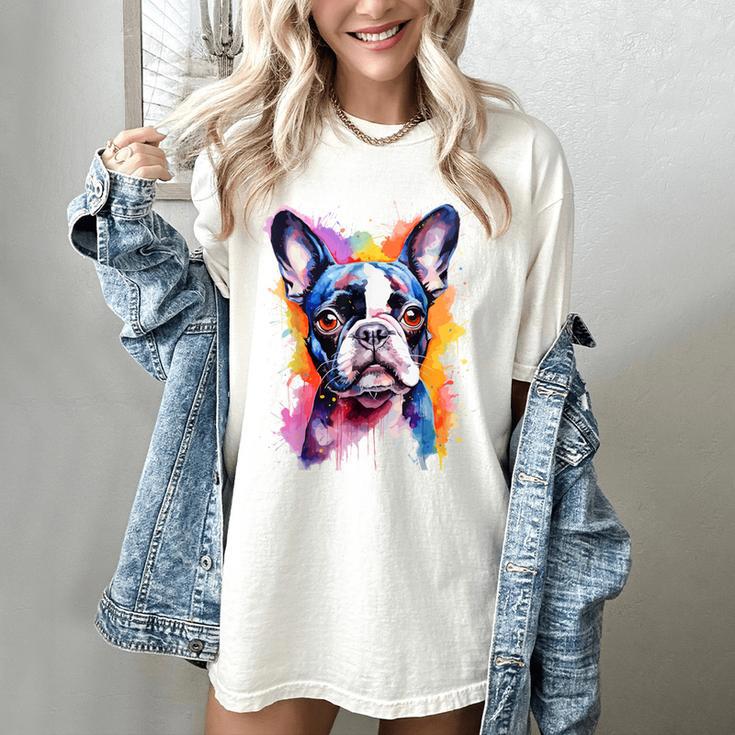 Boston Terrier Lover Pop Art Color Boston Terrier Dog For Men Women Girls Kids Women's Comfort Colors T-Shirt