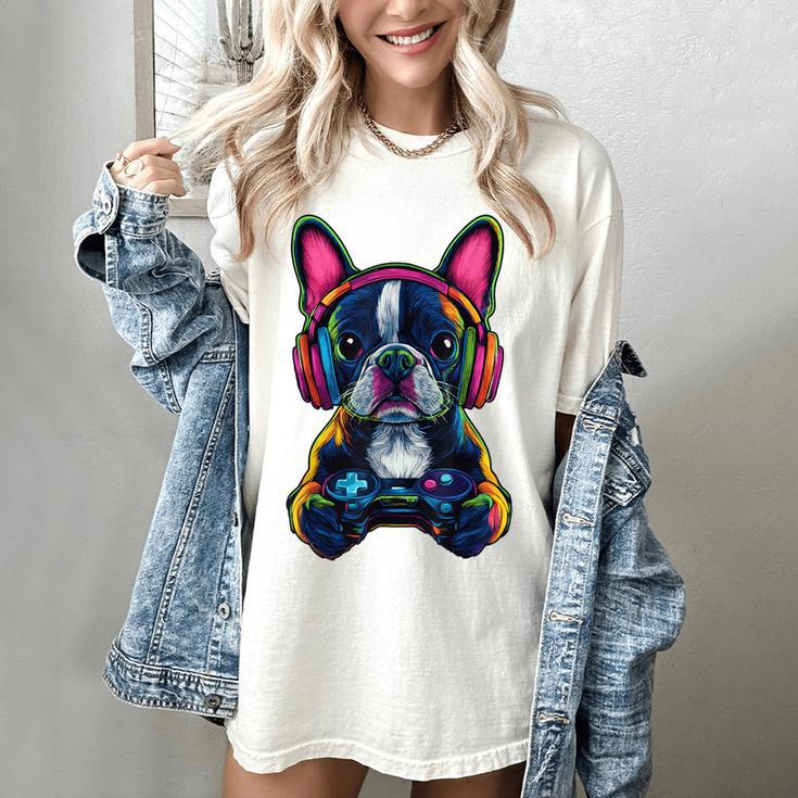 Boston Terrier Lovers Gaming Headphones Boston Terrier Women's Comfort Colors T-Shirt