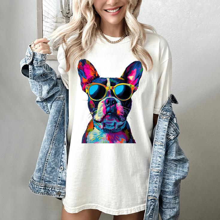 Boston Terrier Lovers Pop Art Boston Terrier Women's Comfort Colors T-Shirt