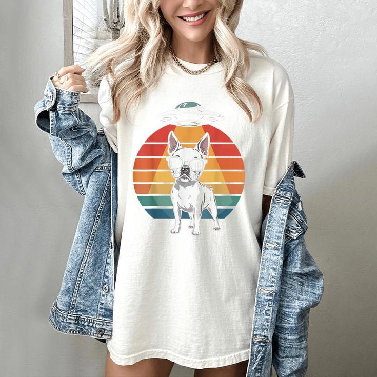 Boston Terrier UFO Alien Boston Terrier Dog Mom Dad Women's Comfort Colors T-Shirt