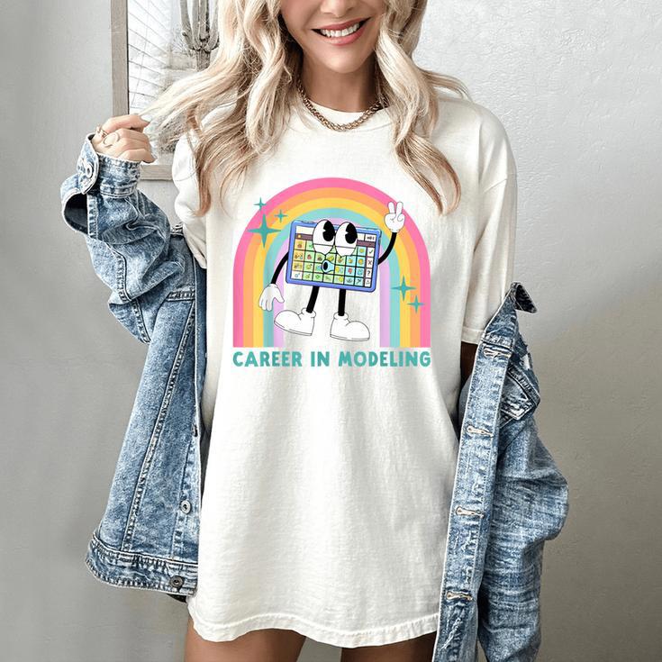 Career In Modeling AAC Teacher SLP SPED Communication Autism Women's Comfort Colors T-Shirt Career In Modeling AAC Teacher SLP SPED Communication Autism Women's Comfort Colors T-Shirt