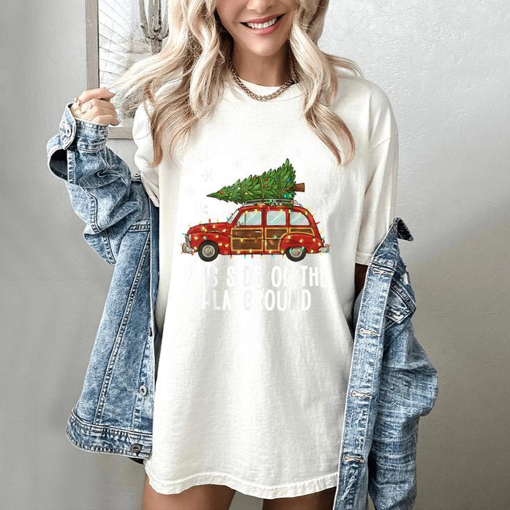 Christmas Teacher Squad Festive Car Tree Lights Xmas Women's Comfort Colors T-Shirt