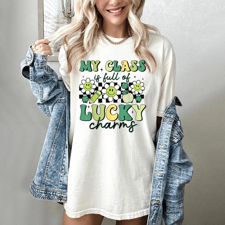My Class Is Full Of Lucky Charms St Patricks Day Teacher Women's Comfort Colors T-Shirt My Class Is Full Of Lucky Charms St Patricks Day Teacher Women's Comfort Colors T-Shirt