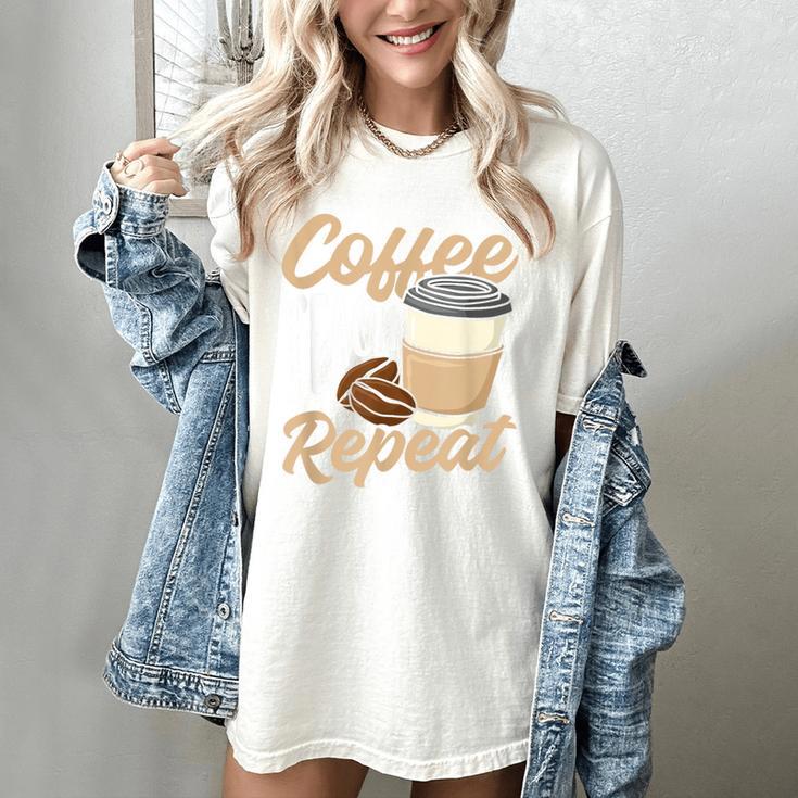 Coffee Teach Repeat Teacher Women's Comfort Colors T-Shirt Coffee Teach Repeat Teacher Women's Comfort Colors T-Shirt