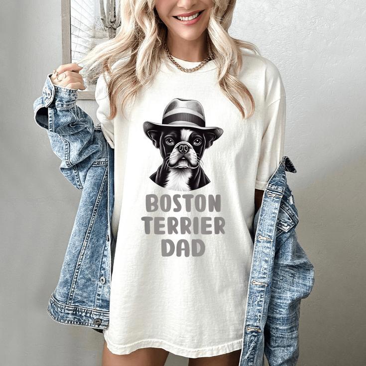 Cute Boston Terrier Dad Dog Lovers Puppy Bostie Owner Women's Comfort Colors T-Shirt