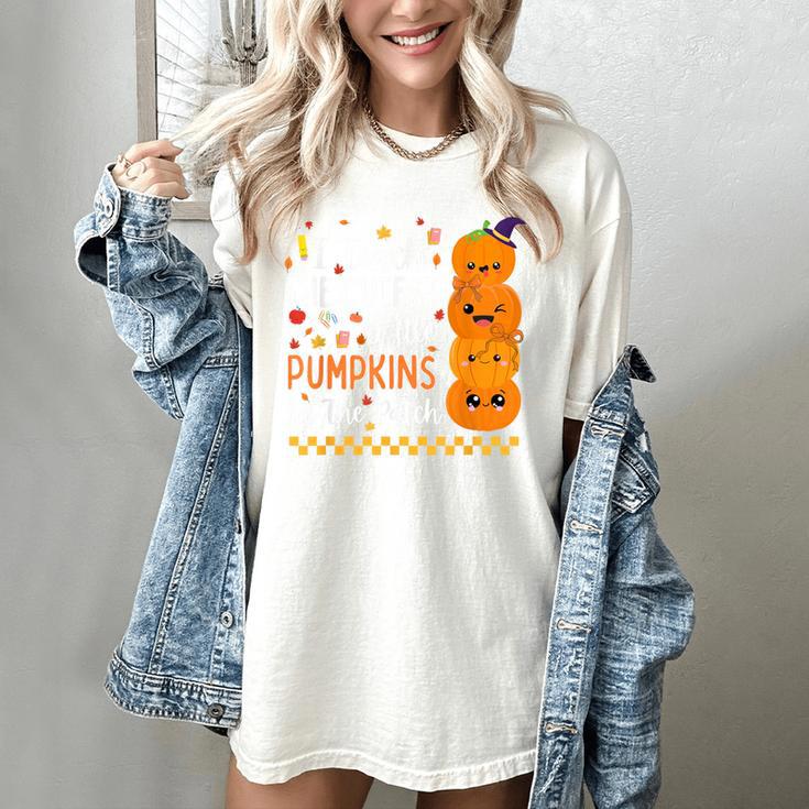 Cute Teacher Halloween For Women Men Teacher Pumpkin Women's Comfort Colors T-Shirt Cute Teacher Halloween For Women Men Teacher Pumpkin Women's Comfort Colors T-Shirt