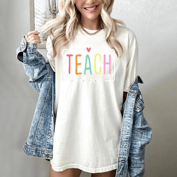 Cute Teacher Life Teach Them To Be Kind School Mom Teachers Women's Comfort Colors T-Shirt Cute Teacher Life Teach Them To Be Kind School Mom Teachers Women's Comfort Colors T-Shirt