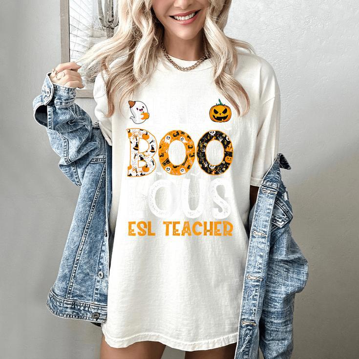 Faboolous ESL ESOL Teacher Spooky Teacher Halloween Costume For Men Women Women's Comfort Colors T-Shirt