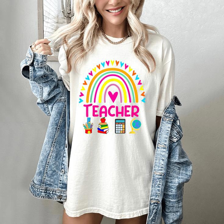 Future Kids Career Teacher Rainbow Boy Girl Graduations Women's Comfort Colors T-Shirt Future Kids Career Teacher Rainbow Boy Girl Graduations Women's Comfort Colors T-Shirt