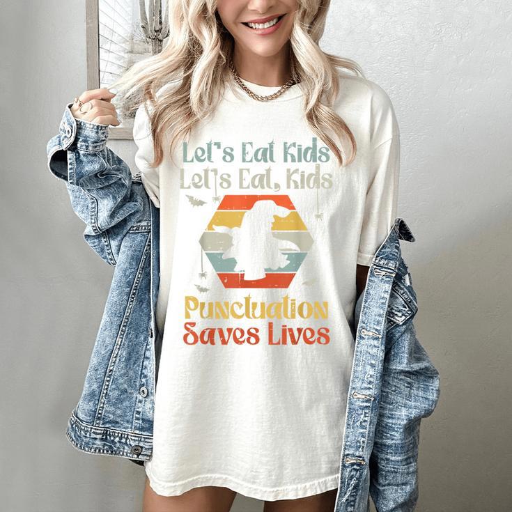 Halloween Lets Eat Kids English Teacher Costume Women Women's Comfort Colors T-Shirt Halloween Lets Eat Kids English Teacher Costume Women Women's Comfort Colors T-Shirt