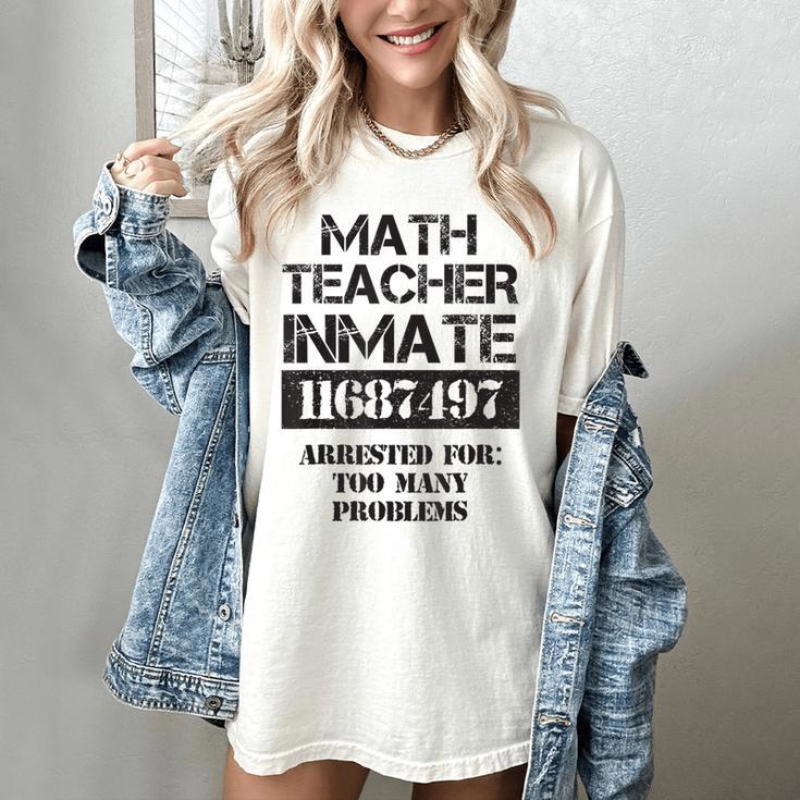 Halloween Math Teacher Prisoner Costume Women's Comfort Colors T-Shirt Halloween Math Teacher Prisoner Costume Women's Comfort Colors T-Shirt