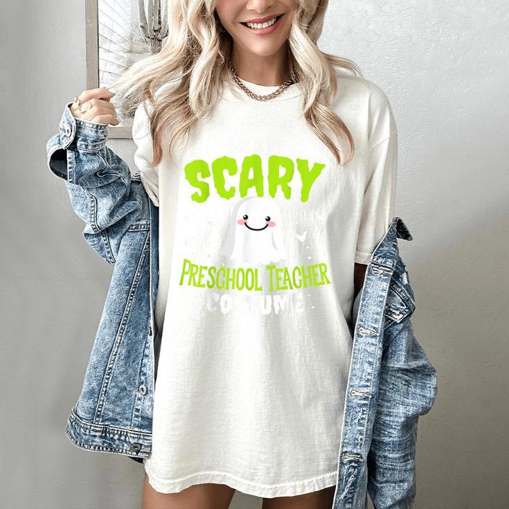 Halloween This Is My Scary Preschool Teacher Custome For Men Women Kids Women's Comfort Colors T-Shirt Halloween This Is My Scary Preschool Teacher Custome For Men Women Kids Women's Comfort Colors T-Shirt