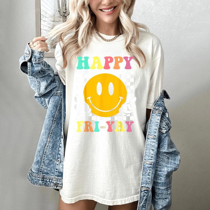 Happy Fri-Yay Teacher Friday Weekend School Women's Comfort Colors T-Shirt