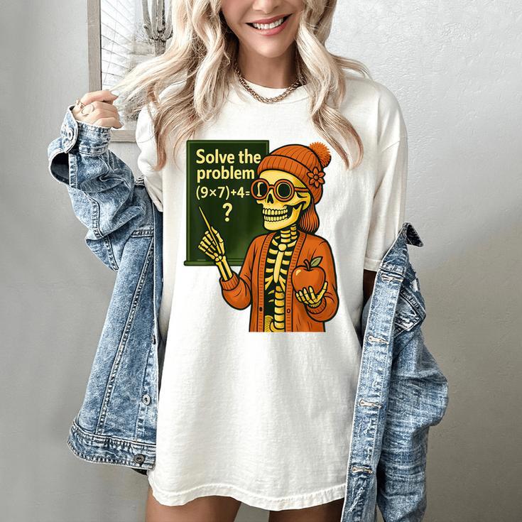 HUGvyn Halloween Skeleton Six Seven 67 Meme PEMDAS Teacher Women's Comfort Colors T-Shirt