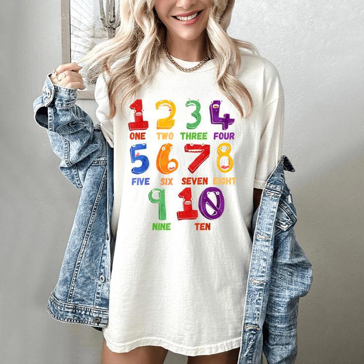 Learning Math Numbers Counting Back To School Teacher For Men Women Girls Kids Women's Comfort Colors T-Shirt