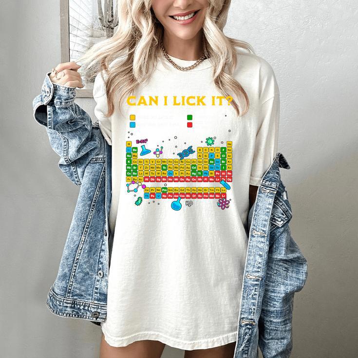 Can I Lick It Periodic Table Science Teacher Student Premium Tri-Blend Women's Comfort Colors T-Shirt