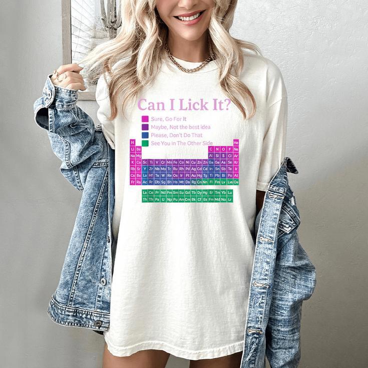 Can I Lick It Periodic Table Teacher Student Kids Women's Comfort Colors T-Shirt