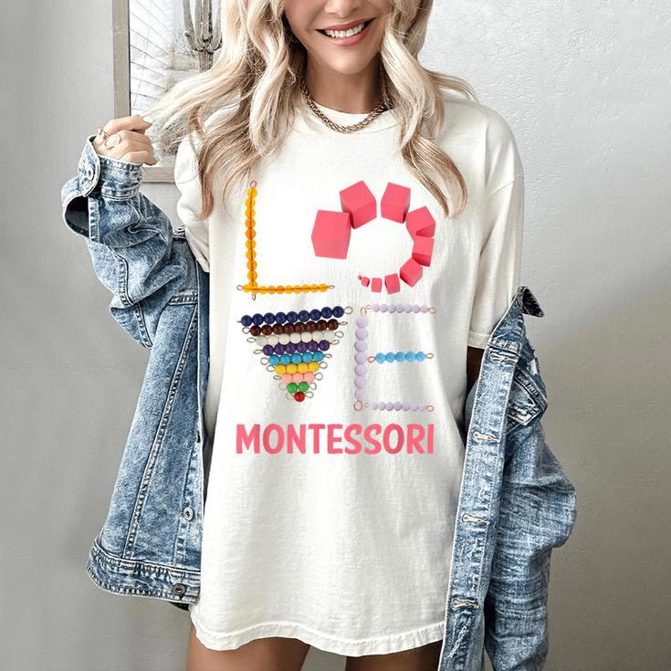 Love Montessori Education Math Teacher Women's Comfort Colors T-Shirt Love Montessori Education Math Teacher Women's Comfort Colors T-Shirt