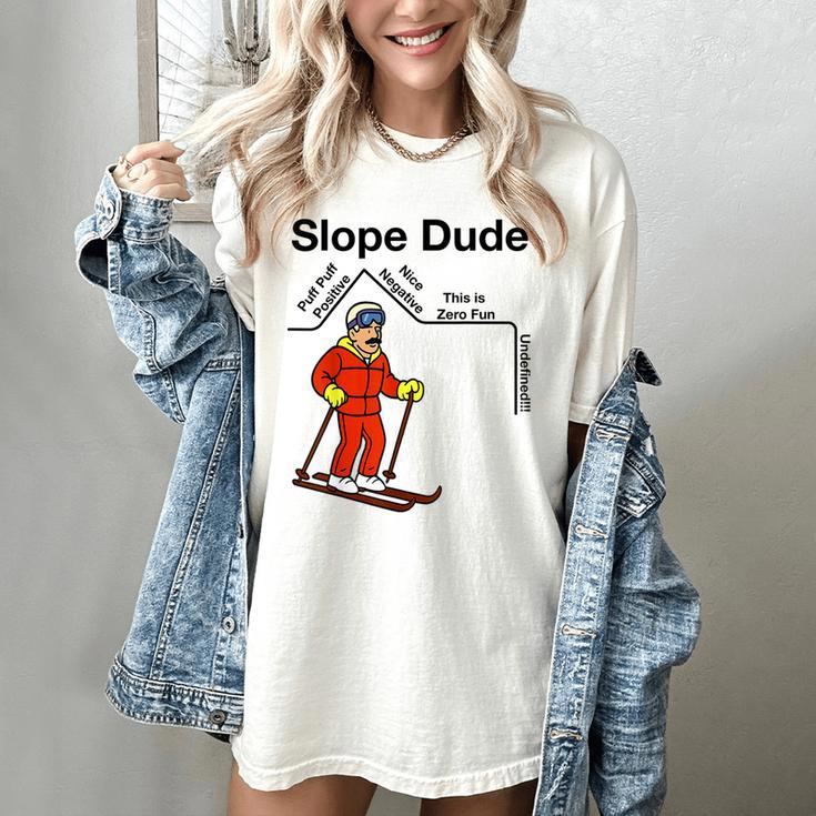 Nerdy Slope Dude Geometry Algebra Math Teacher Women's Comfort Colors T-Shirt