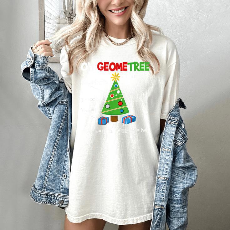 Oh Geometree Christmas Tree Geometry Math Teacher Women's Comfort Colors T-Shirt