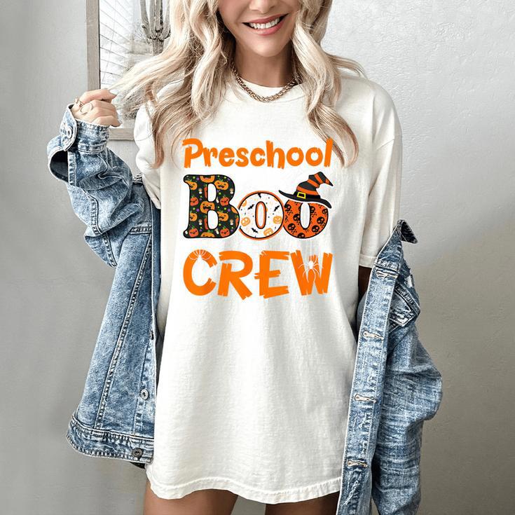 Preschool Boo Crew Halloween Teachers Students Costume Women's Comfort Colors T-Shirt