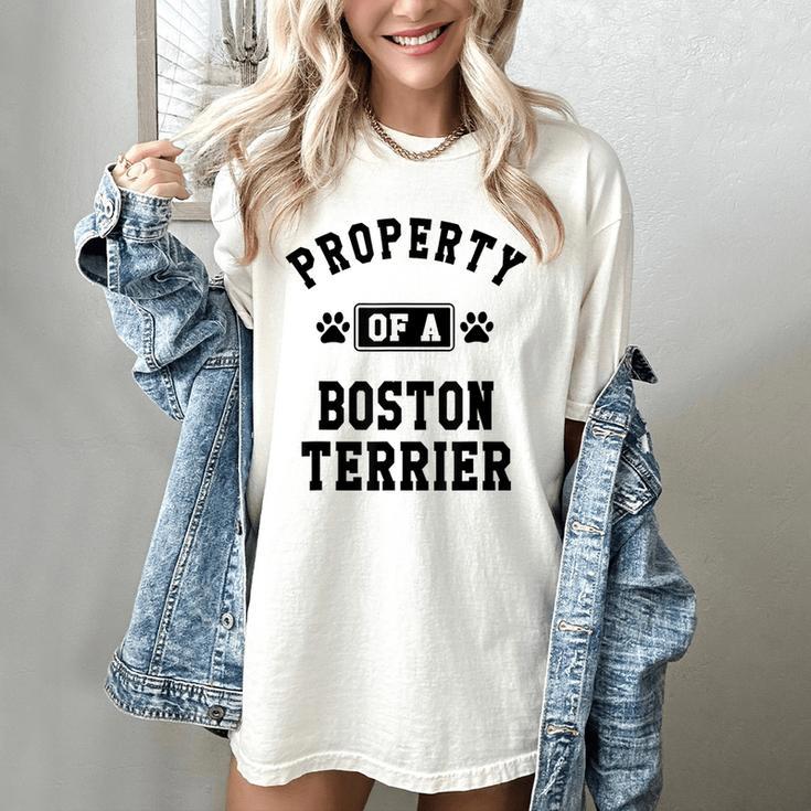 Property Of Boston Terrier Boston Terrier Shirt Women's Comfort Colors T-Shirt