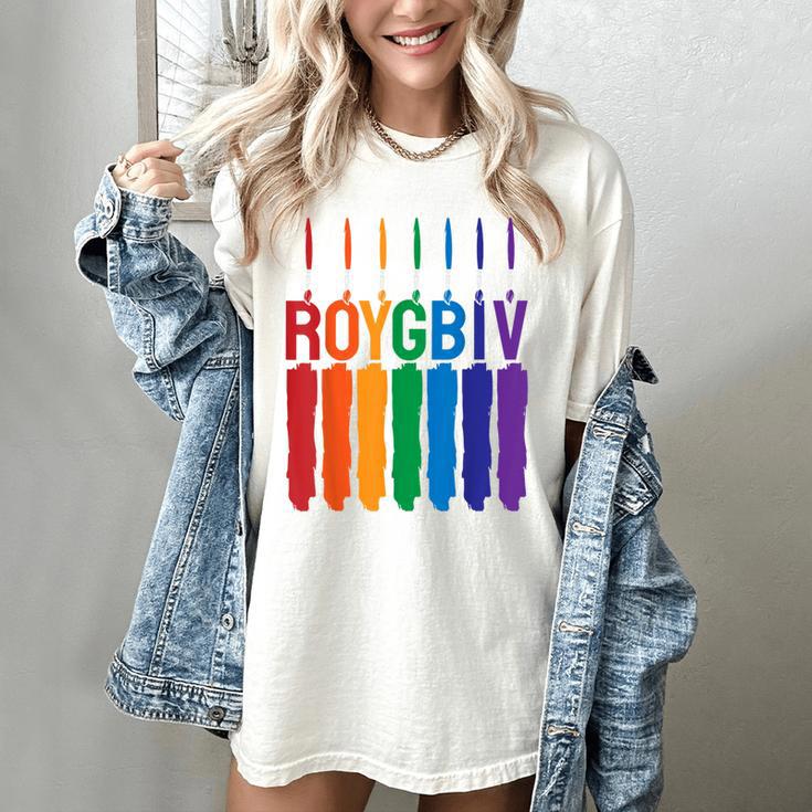 Rainbow Roygbiv Kids Artist Costume Art Teacher Women's Comfort Colors T-Shirt Rainbow Roygbiv Kids Artist Costume Art Teacher Women's Comfort Colors T-Shirt