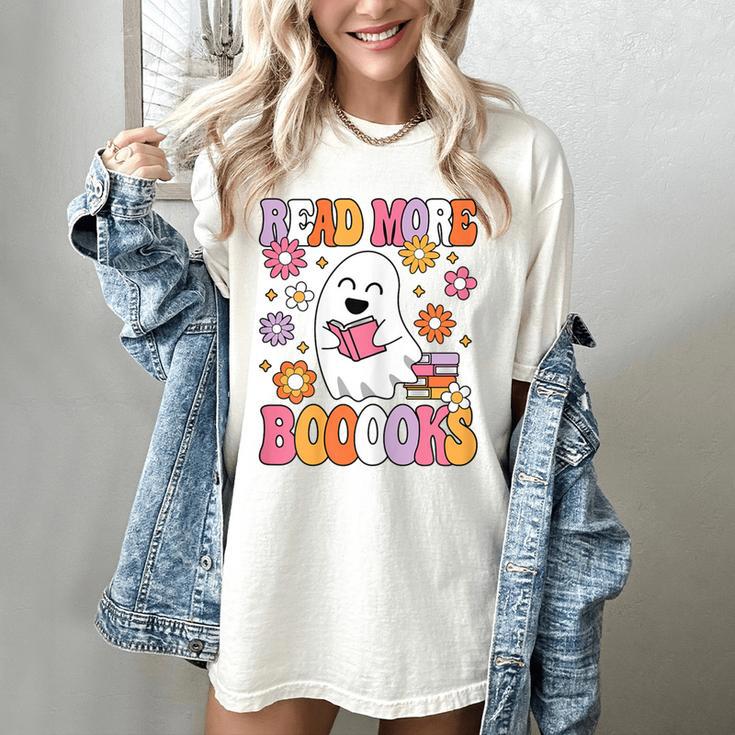 Read More Books Groovy Halloween Teacher Women Women's Comfort Colors T-Shirt