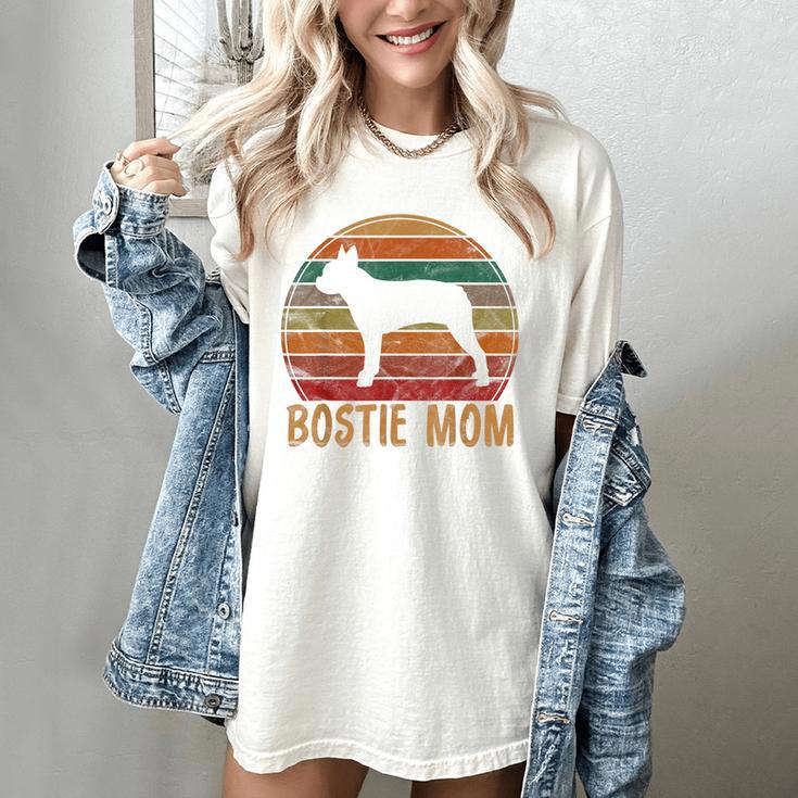 Retro Boston Terrier Mom Dog Mother Pet Bostie Mama Women's Comfort Colors T-Shirt