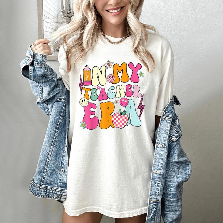 Retro Groovy In My Teaching Era Best Teacher Appreciation Women's Comfort Colors T-Shirt Retro Groovy In My Teaching Era Best Teacher Appreciation Women's Comfort Colors T-Shirt