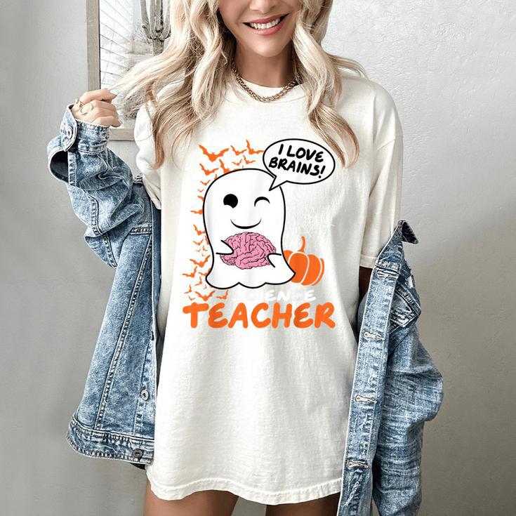 Science Teacher Cute Ghost Halloween Teacher Men Women Women's Comfort Colors T-Shirt